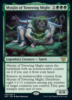 Myojin of Towering Might [Kamigawa: Neon Dynasty Commander] Moderately Played F - Image 1