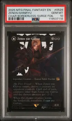 2025 Magic Final Fantasy Zenos/Shinryu Borderless Surge Foil- PSA 10 - Image 1