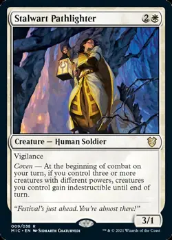 Stalwart Pathlighter [Innistrad: Midnight Hunt Commander] Moderately Played - Image 1