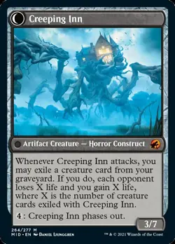 Hostile Hostel // Creeping Inn [Innistrad: Midnight Hunt] Moderately Played Foi - Image 2