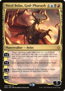Nicol Bolas, God-Pharaoh (Promo Pack) [Hour of Devastation Promos] Lightly Play - Image 1
