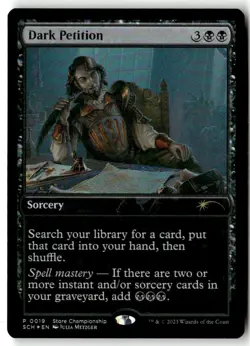 MTG Foil Dark Petition - Game Day Promos Moderately Played English - Image 1