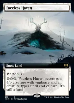 Faceless Haven (Extended Art) [Kaldheim] Moderately Played Foil - Image 1