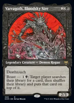 Varragoth, Bloodsky Sire (Showcase) [Kaldheim] Moderately Played Foil - Image 1