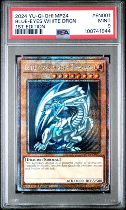 2024 Yu-gi-oh! Blue-Eyes White Dragon MP24-EN001 PSA 9 Quarter Century - Image 1