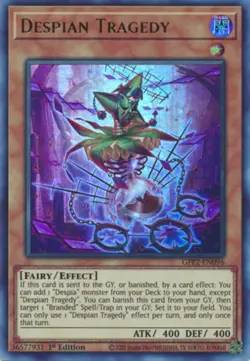 Yugioh! LP Despian Tragedy - GFP2-EN096 - Ultra Rare - 1st Edition Lightly Playe - Image 1