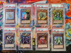 PSA YU-GI-OH! Card Lot Of 8 Graded Cards - RA03-EN - Platinum Secret Rare PSA 8 - Image 1