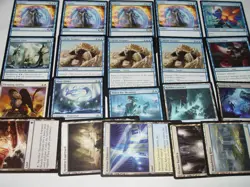 MTG worldwake calcite snapper cancel playset & non basic lands blue magic cards - Image 1