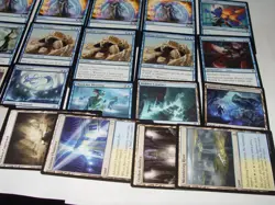 MTG worldwake calcite snapper cancel playset & non basic lands blue magic cards - Image 2