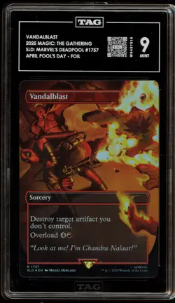 Magic The Gathering MTG Vandalblast Deadpool April Pools Day Foil #1757 TAG 9 - Image 1