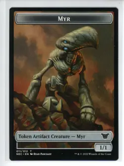 MYR // PILOT DOUBLE-SIDED TOKEN Neon Dynasty Commander #11//1 NEC(NM+)(MTG) - Image 1