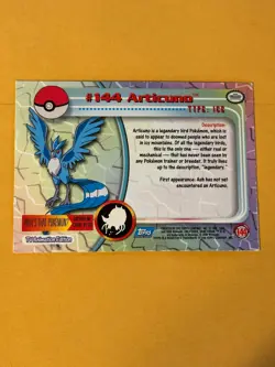 Topps -Series 3- Pokemon TV Animation Edition Card #144 Articuno -FOIL- HP - Image 4