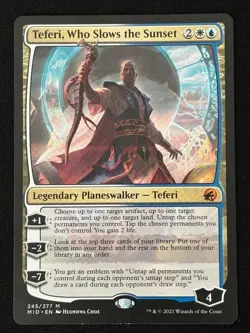 1x MTG Teferi, Who Slows the Sunset - Innistrad: Midnight Hunt (MID) #245 - Image 1