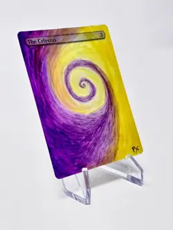 THE CELESTUS - MTG *Altered Hand Painted * alter, Original Art Anime - MAKIMA - Image 1