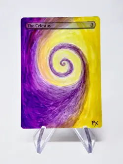 THE CELESTUS - MTG *Altered Hand Painted * alter, Original Art Anime - MAKIMA - Image 2