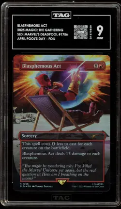 Magic The Gathering MTG Blasphemous Act Deadpool April Pool Day Foil #1756 TAG 9 - Image 1