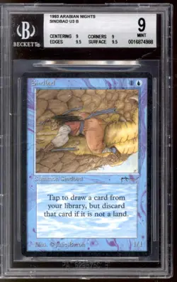 Magic MTG Arabian Nights Sindbad BGS 9 (9, 9, 9.5, 9.5) NEAR MINT NM - Image 1