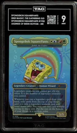 Magic The Gathering MTG SpongeBob SquarePants Secret Lair Foil #1932 TAG 9 Mint - Image 1