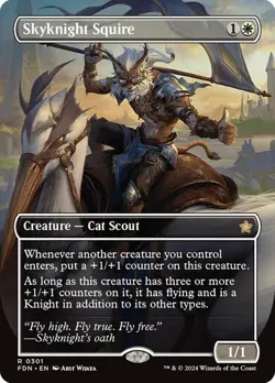 Skyknight Squire (Borderless) 301 Non-Foil NM MTG Foundations Magic - Image 1