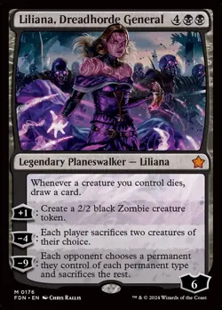 MTG Magic x 1 Liliana, Dreadhorde General #176 x 1 - Foundations - [2/3] - Image 1