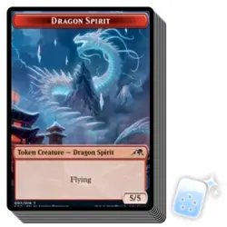 10 pcs DRAGON SPIRIT TOKEN (7/19) Kamigawa: Neon Dynasty NEO Magic MTG MINT CARD - Image 1