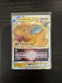 Dragonite VSTAR 050/078 Ultra Rare Sword & Shield Pokemon Go Pokemon Card NM ✨ - Image 1