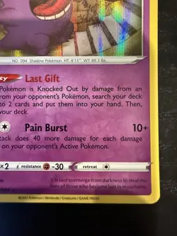 Pokemon Card Gengar 057/198 Chilling Reign Holo Rare NM - Image 4