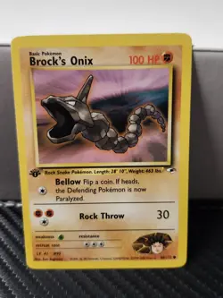 Brock's Onix 069/132 Gym Heroes-1st EDITION Pokemon Card - Image 1