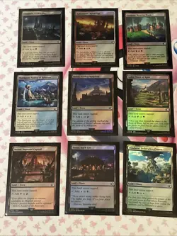 Magic the Gathering Final Fantasy Foil Land Card Lot #2 - Image 1
