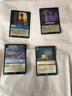 DISNEY LORCANA SHIMMERING SKIES FOIL PROMOS CARD SET OF 4 tcg! - Image 1