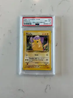 Pikachu Yellow Cheeks 1999 Pokemon Game E3 Stamp Promo TCG Card 58 PSA 8 NM - MT - Image 1