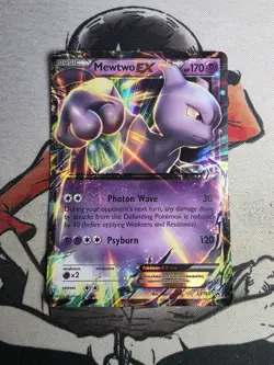 Mewtwo EX XY183 2016 Pokemon XY Promo Ultra Rare Holo LP/MP Card - Image 1
