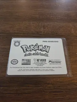1998 Pokemon Poolside #PIKA-0019D/DVD 3D card Insert from VIZ Video DVD - Image 2