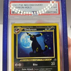 2001 Pokemon Neo Discovery #13 Umbreon - HOLO PSA 6 - Image 4