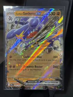 Cynthia’s Garchomp Ex 102/182 NM Destined Rivals Double Rare Pokemon TCG - Image 1