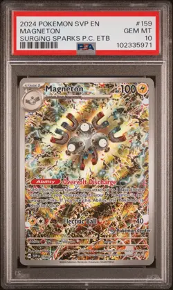 POKEMON PSA 10 Surging Sparks Magneton 159 Pokemon Center ETB Promo SVP - Image 1