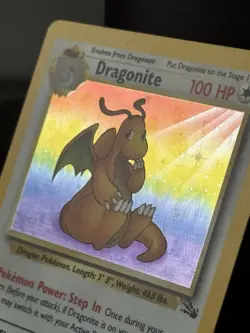 Pokemon TCG Dragonite Holo Rare Card 4/62 Fossil Unlimited LP Condition - Image 5