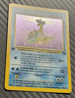 Pokemon TCG Fossil Lapras 10/62 1st Edition Holo - Image 2