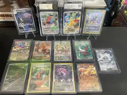 Lot of Pokemon Cards 2 Slabs and 11 Raw (13 Cards) - Image 1