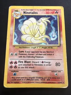 1999 Base Set Vintage Pokemon 2 Card Lot: Holo 1st Edition Machamp & Ninetales - Image 4