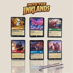 Complete Disney Lorcana Into the Inklands Set Of 130 Common And Uncommon Cards - Image 1