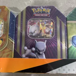 Pokemon Collectible Trading Card Tins Three Pack Factory, Sealed New - Image 4