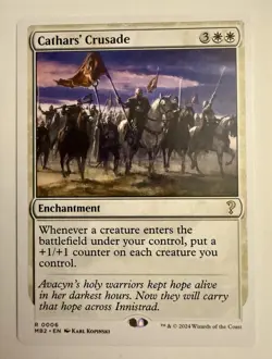 NM Cathars' Crusade #0006 White Border Mystery Booster 2 MB2 - Image 1