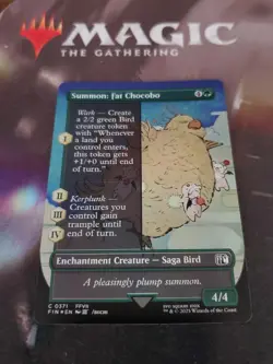 Mtg. Summon: Fat Chocobo. Foil Borderless. Final Fantasy. Pack Fresh - Image 1