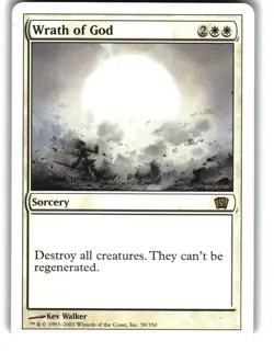 Magic the Gathering - 8th Edition Wrath of God 2003 58 Rare - Image 1