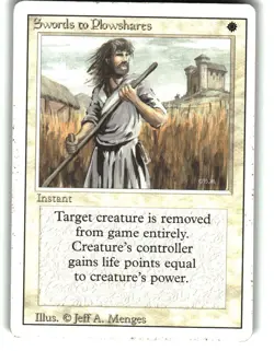 Magic the Gathering - Revised Edition Swords to Plowshares 1994 Uncommon - Image 1