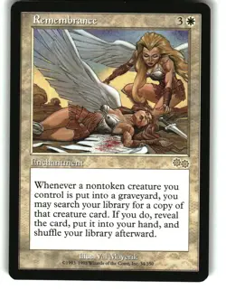 Magic the Gathering - Urza's Saga Remembrance 1998 34 Rare - Image 1