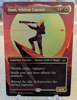 Sami, Wildcat Captain, Borderless Art Foil, Edge of Eternities, Magic MTG Mythic - Image 1