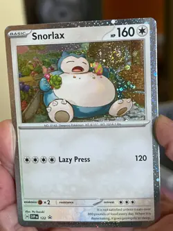 POKEMON SNORLAX #SVP 122 BLACK STAR PROMO COSMOS HOLOFOIL WITH SWIRL NM CARD - Image 1