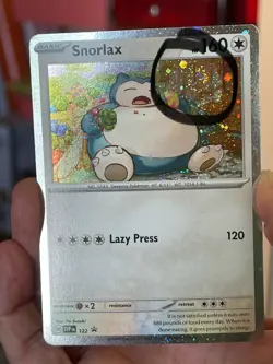 POKEMON SNORLAX #SVP 122 BLACK STAR PROMO COSMOS HOLOFOIL WITH SWIRL NM CARD - Image 2